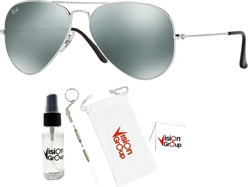 Miniatura 2 de Ray-Ban RB3025 - Gafas de sol de aviador de metal + paquete de accesorios Vision Group