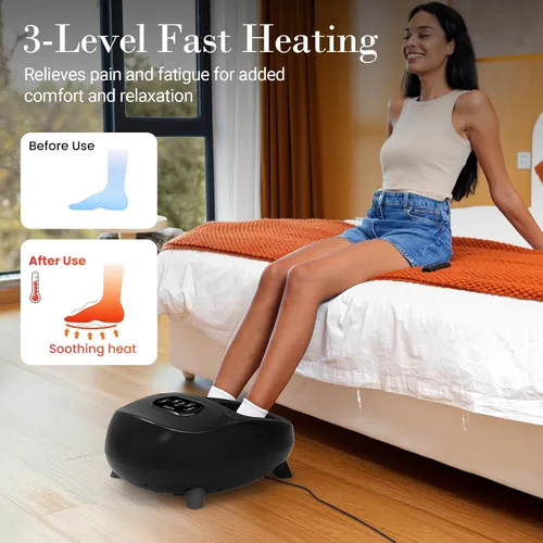 Miniatura 5 de CuPiLo - Masajeador shiatsu de pies, elegible para FSA y HSA, control remoto, varios niveles de ajuste, para fascitis plantar, neuropatía, hombres