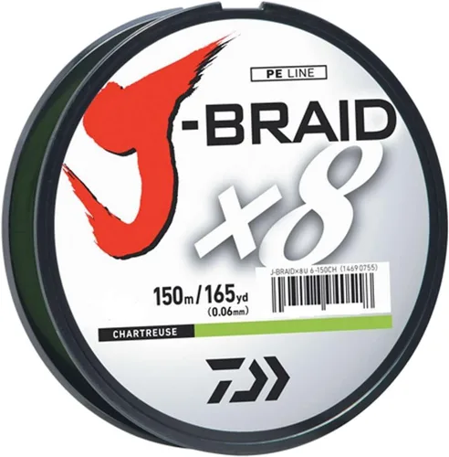 Miniatura 11 de Daiwa J-Braid Línea trenzada redonda tejida de 8 filamentos, 150 m