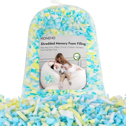 Miniatura 12 de Relleno de espuma viscoelástica de gel triturado de 2.48 libras, cómodo y suave, para almohada refrescante, puf, cama de perro, cojín de sofá