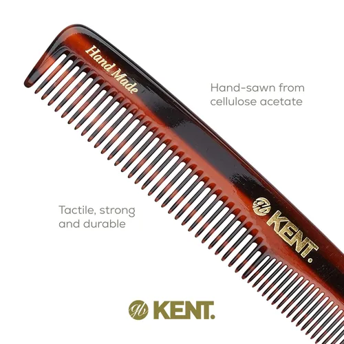 Miniatura 5 de Kent Peine 3T de doble diente de 6.5 pulgadas, peine de aseo de dientes finos y anchos para cabello, barba, bigote, estilo grueso y fino