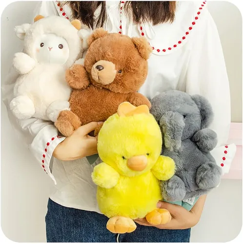 Miniatura 6 de Little Sheep - Peluche de cordero de peluche, regalo de cumpleaños para niños, 10 pulgadas (blanco)