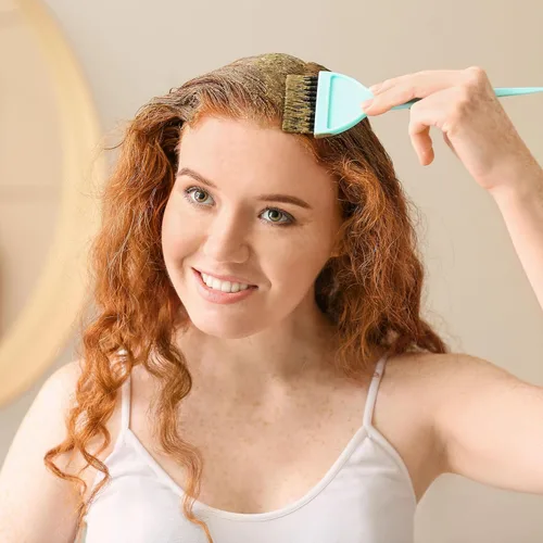 Miniatura 7 de ANCIENT VEDA Henna - Tinte para el cabello, henna instantánea con cepillo aplicador y guantes, color orgánico para nutrición, sin peróxido