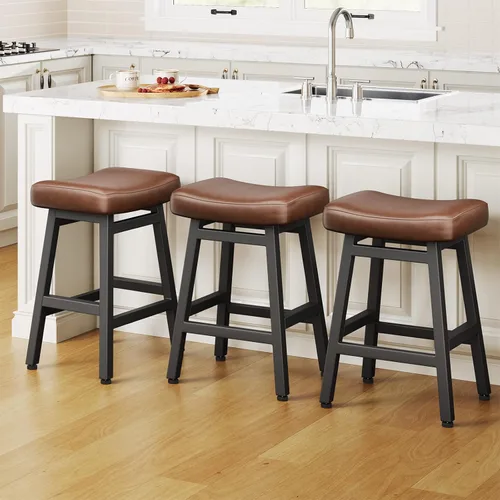 Miniatura 17 de Raynesys - Juego de 2 taburetes de bar de altura de mostrador, Taburetes de bar de 24 pulgadas para encimera de cocina, Taburetes de cocina