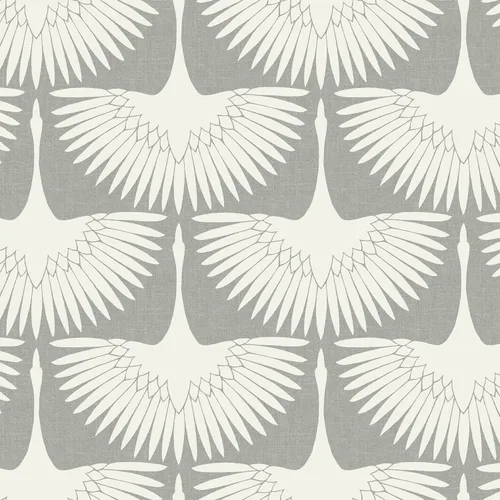 Tempaper x Genevieve Gorder - Plumas grises en bandeja - Papel pintado extraíble para despegar y pegar, 20.5 x 9 pies, fabricado en los Estados
