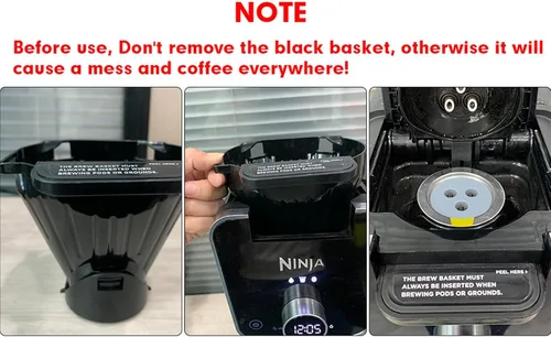 Miniatura 2 de Tazas K reutilizables compatibles con cafetera Ninja, paquete de 4 cápsulas de café reutilizables de acero inoxidable, filtros de café permanentes K