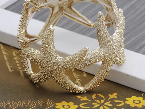 Miniatura 4 de Alilang Brazalete elástico con textura brillante para mujer