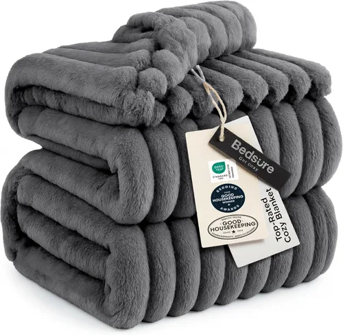Miniatura 73 de Bedsure GentleSoft - Manta de forro polar azul para sofá, mantas suaves y acogedoras para mujer, lindas mantas pequeñas para niñas, azul claro, 108