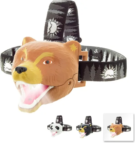 Miniatura 8 de Big Discoveries Bear Linterna Frontal LED - Linternas Frontales de Oso para Niños Múltiples Estilos Disponibles Linterna Frontal de Juguete