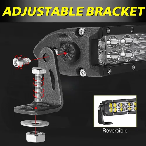 Miniatura 8 de Barra de luz LED delgada de 5 pulgadas, AKD Part 72W, combinación de haz puntual y amplio, cápsulas LED pequeñas, luces de conducción todoterreno