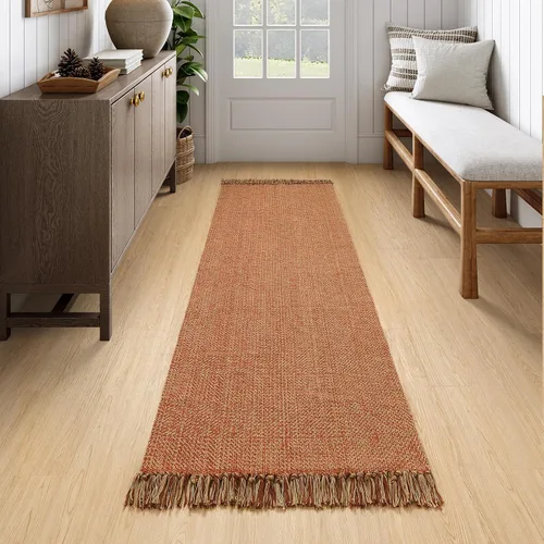 Miniatura 69 de Collive - Tapete de pasillo de cocina, 2 x 4.3 pies, tejido a mano, reversible, lavable, de algodón, color blanco/beige, para baño, pasillo