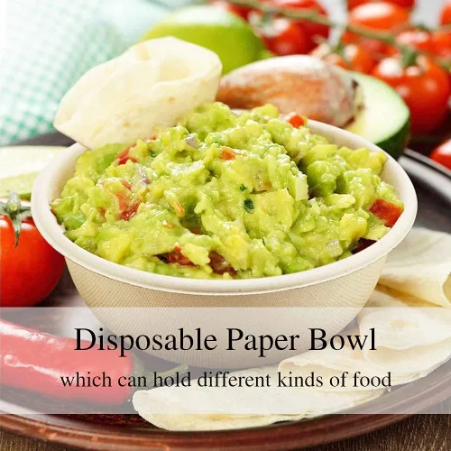 Miniatura 4 de Lshfwn Paquete de 100 cuencos de papel desechables de 12 onzas, compostables resistentes, cuencos de bagazo ecológicos para fiestas, restaurantes