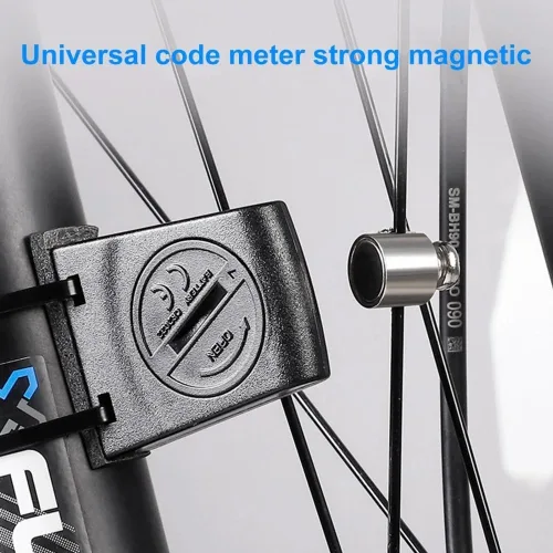 Miniatura 3 de Paquete de 2 velocímetros de bicicleta con imán para bicicleta, odómetro para computadora, rueda de radios, impermeable, sensor de conteo