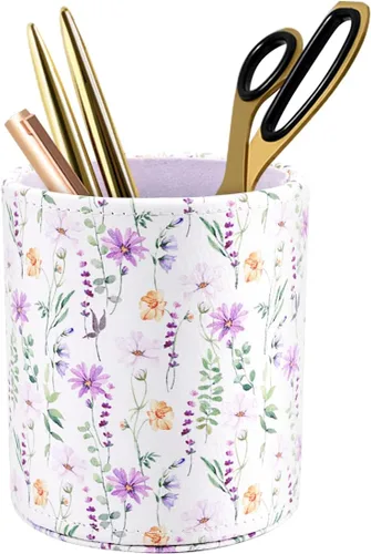 Miniatura 22 de Soporte para bolígrafos para mujeres y niñas, taza de lápices, decoración de escritorio rosa, soporte para brochas de maquillaje, soporte grande