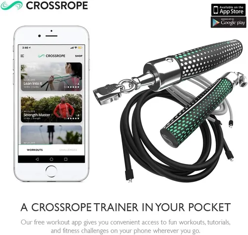 Miniatura 6 de Crossrope Get Strong Set - Cuerda de saltar con peso - Cuerdas de 1 libra y 2 libras - Mangos de potencia - XL