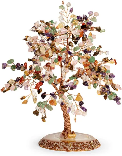 Miniatura 10 de KARMA AND LUCK, Invigorate Feng Shui Árbol de la Vida Decoración del Hogar con piedras preciosas reales, envuelto a mano con alambre de cobre sobre