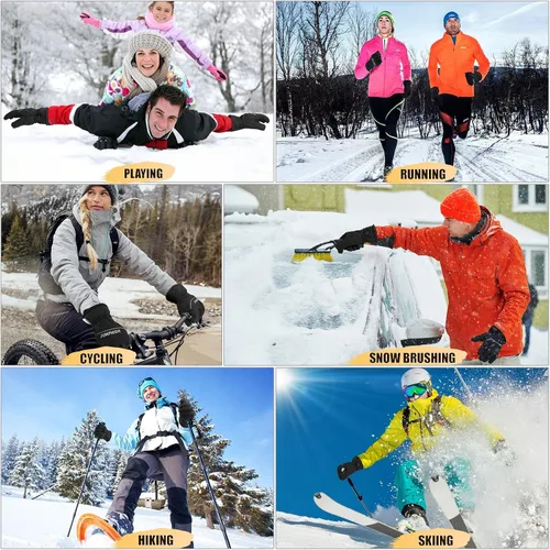 Miniatura 7 de JUMPHIGH Winter Gloves, Waterproof Thermal Gloves, Cold Weather Gloves, Men's Snow Gloves, Warm Gifts for Women and Men