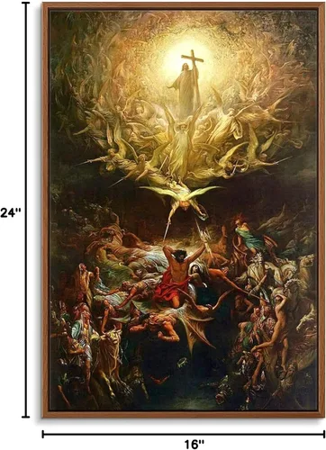 Miniatura 5 de Cuadro en lienzo con marco flotante para pared - El triunfo del cristianismo sobre el paganismo de Gustave Doré - 16 x 24 pulgadas