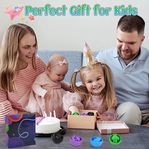 Miniatura 6 de Juguete antiestrés para adultos, 4 piezas de fidget spinner para adolescentes, ideas de regalo para niños de 8 a 12 años, juguete para aliviar