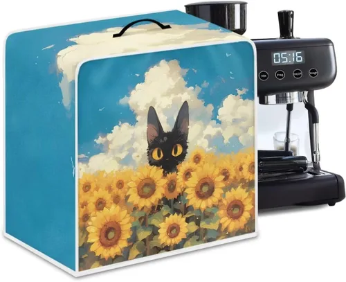 Miniatura 27 de Cubiertas para máquina de café con mango superior, resistentes a las manchas, para mezclador, compatible con la mayoría de cafeteras