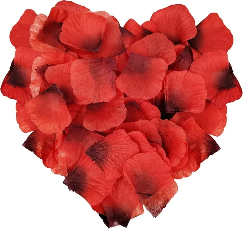 Miniatura 15 de JHFGJGH 500 Piezas Pétalos de Rosa Negros Exquisitos, Pétalos de Rosa de Seda de Imitación, Pétalos de Flores Artificiales para Noches Románticas