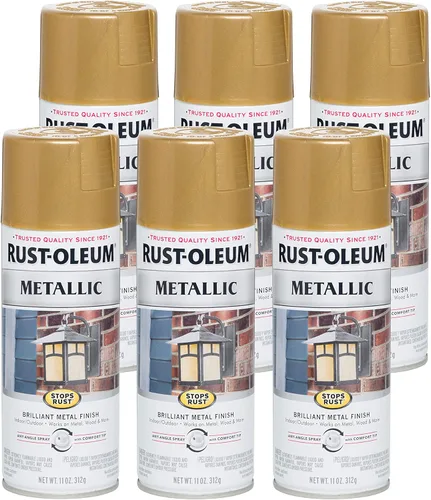 Miniatura 35 de Rust-Oleum 313142 Stops Rust Pintura en Aerosol Metálica, 11 onzas, Bronce Champán