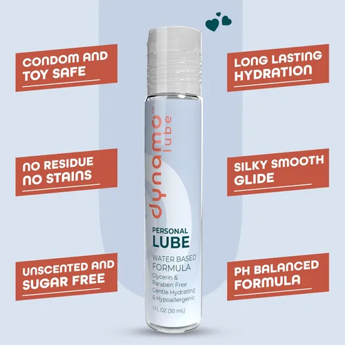 Miniatura 3 de Dynamo Wellness Lubricante personal a base de agua, lubricante que no mancha para hombres, mujeres y parejas, sin parabenos, sin glicerina