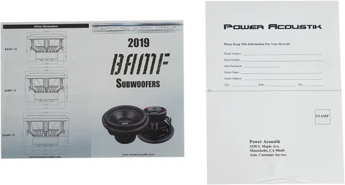 Miniatura 9 de Power Acoustik BAMF-124 BAMF Series Subwoofer (12", 3,500 vatios máximo, doble 4Ω), negro