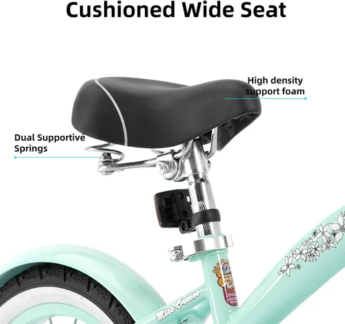 Miniatura 4 de JOYSTAR Bicicleta de crucero para niños de 12, 14 y 16 pulgadas, para niños de 2 a 7 años, bicicleta para niños con ruedas de entrenamiento, freno