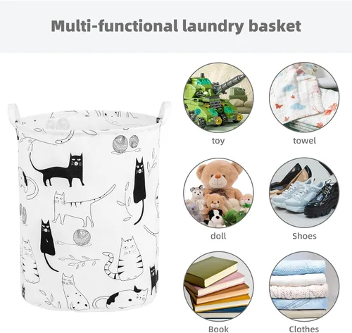 Miniatura 6 de Cesta plegable para ropa sucia para bebé, para guardería, niñas, niños, cesta de ropa sucia, portátil, alta, plegable, linda, cesta organizadora