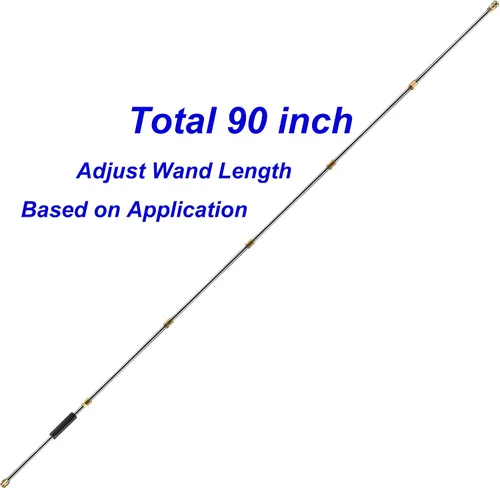 Miniatura 3 de Tool Daily - Vara de extensión para lavadora a presión, lanza de lavadora eléctrica de 90 pulgadas, conexión rápida de 1/4 pulgada, M22, 4000 PSI