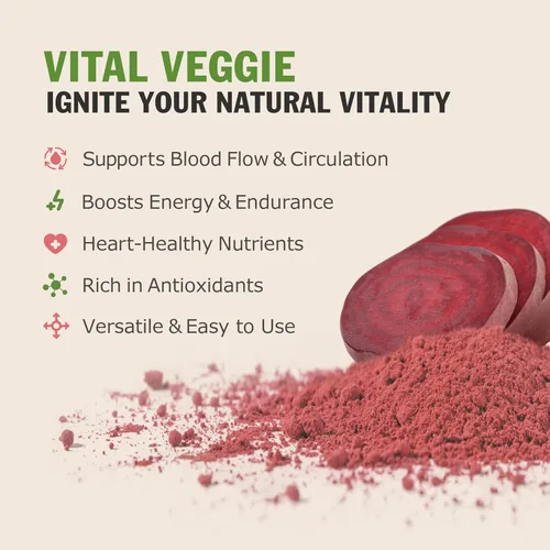 Miniatura 4 de Black Hut Polvo orgánico de raíz de remolacha, energía natural para antes del entrenamiento para resistencia y vitalidad, superalimento puro