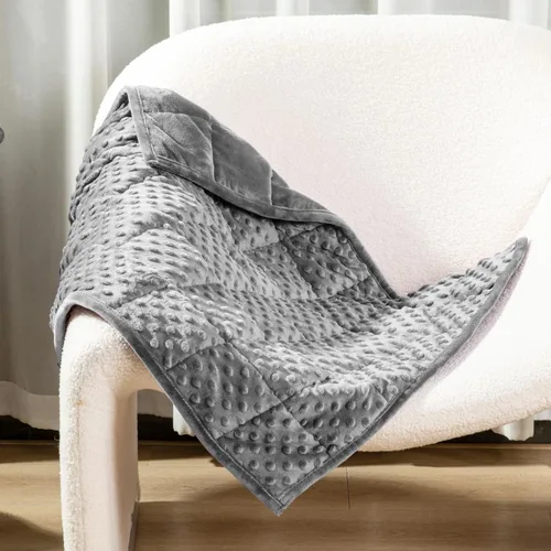 Miniatura 25 de Alomidds Manta con peso (48"x72", 20lbs tamaño Twin - Verde), mantas con peso para adultos, refrescante, transpirable, suave y cómoda Minky, manta A