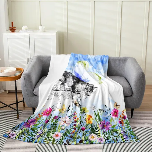 Miniatura 6 de Erosebridal Highland - Manta de vaca de 40 x 50 pulgadas, diseño de rosas para niños, niñas, niños, adolescentes, adultos, animales salvajes