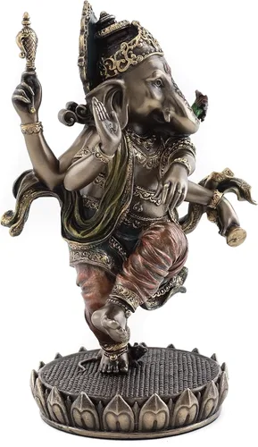 Miniatura 2 de Estatua de Ganesha bailando, bronce fundido en frío
