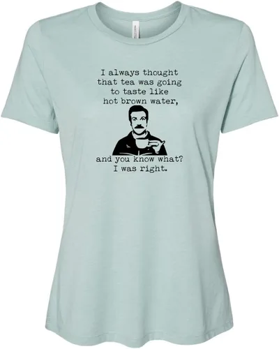 Miniatura 15 de Cute Women's Screen Printed Crew Neck Tee, Shirts With Sayings, Dusty Blue or Olive