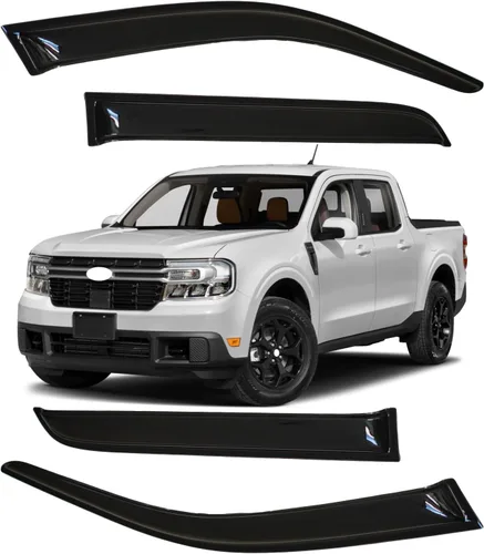 Miniatura 184 de Viseras para ventanas para Mazda 3 Sedán 4 puertas 2004 2005 2006 2007 2008 2009 estilo JDM Mugen, deflector de viento, protector solar y de lluvia