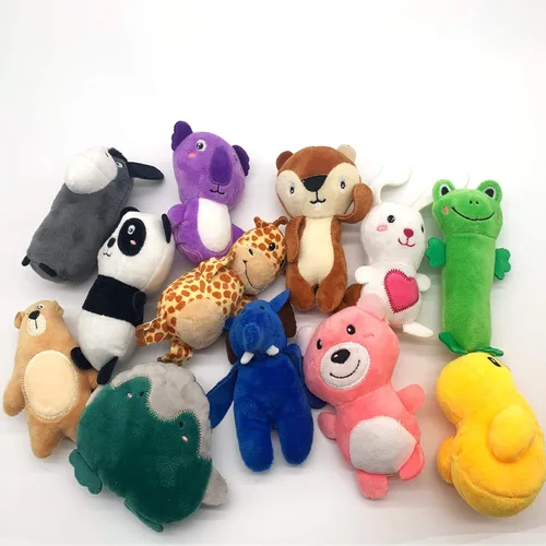 Miniatura 8 de Jalousie Paquete de 12 juguetes de peluche para perros, juguetes masticables chirriantes de primera calidad para perros pequeños y medianos