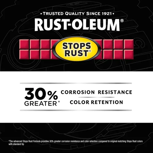 Miniatura 7 de Rust-Oleum 376855 - Pintura en aerosol antióxido personalizada 5 en 1, 12 onzas, color negro mate, (paquete de 1)