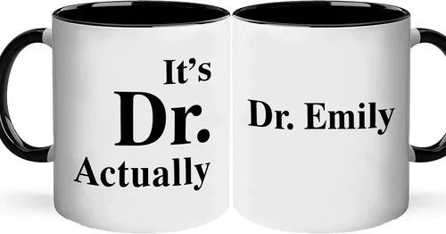 Miniatura 18 de A62227 - Taza de regalo de graduación personalizada con datos nutricionales de doctorado, nombre personalizado y año para mujeres, regalos de nuevo