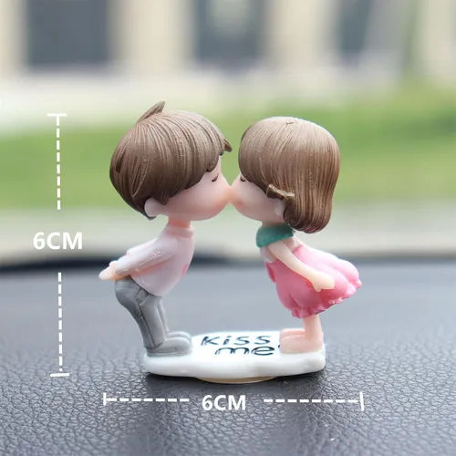Miniatura 6 de Lindos adornos para pareja, lindo adorno para el interior del automóvil para parejas, decoración del automóvil, acción de caricaturas para parejas