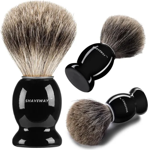 Cepillo de afeitar de tejón 100% puro diseñado para ofrecer el mejor afeitado de tu vida. No importa qué método utilices, maquinilla de afeitar de