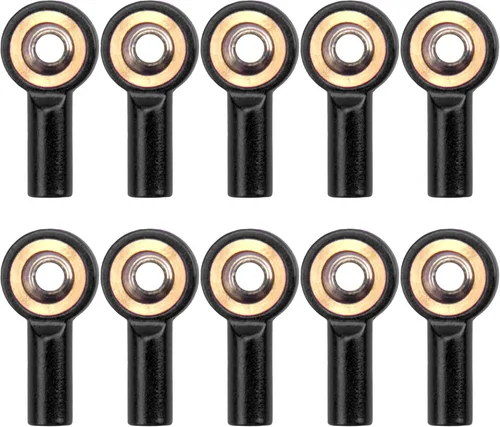 Paquete de 10 varillas de acoplamiento de aluminio M2, rótula M2.0 de 0.591 in, soporte de cabeza de bola compatible con Tamiya Mini 4WD HSP RC Car