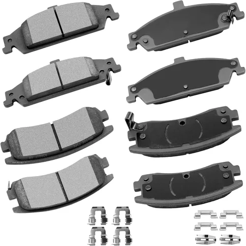 Miniatura 32 de Pastillas de freno de cerámica delanteras traseras 8 piezas para Mercedes-Benz CLK3/CLK430, 98-99 para Mercedes-Benz E300, 98-02 04 05