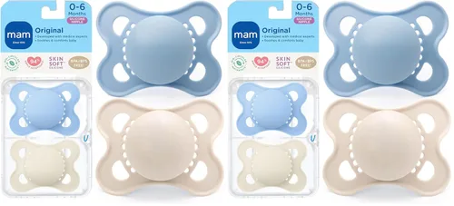 Miniatura 12 de MAM Chupetes de bebé mate originales, Binky para niños de 0 a 6 meses, pezón de silicona sin BPA, fácil de limpiar, lo mejor para bebés recién