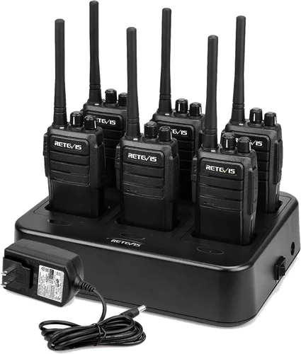 Retevis Radio RT21 de 2 vías de largo alcance, walkie talkies para adultos, radios bidireccionales recargables de alta resistencia con cargador de