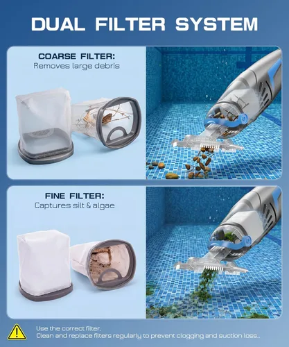Miniatura 3 de UIRWAY V3 - Aspiradora de piscina para piscinas sobre el suelo, succión mejorada de 26.5 GPM de alta potencia, limpiador de mano inalámbrico IPX8, 2