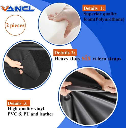 Miniatura 4 de Almohadillas de pared acolchadas para gimnasio, alfombrillas de pared de baloncesto, almohadillas de pared de espuma de 2 pulgadas de grosor, Negro