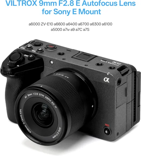 Miniatura 3 de Viltrox AF 0.354 in F2.8 E Air APS-C Lente para Sony E-Mount, ángulo ultra ancho de 113.8°, ligero 6.17 oz, enfoque automático rápido, lente Prime