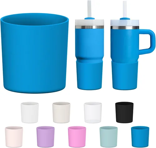 Miniatura 50 de WUQID Bota de silicona superior compatible con Stanley Quencher H2.0 e IceFlow Flip y ProTour de 40oz 30oz 20oz 14oz, se ajusta al mismo diámetro